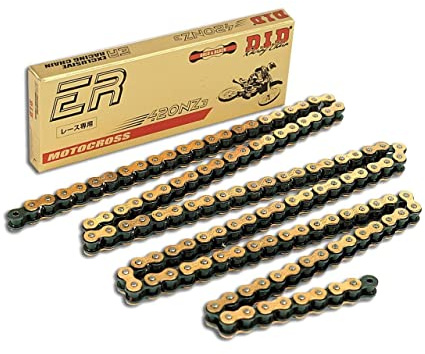 DID CHAIN 420NZ3 (Gold & Schwarz) – Länge: 126 Glieder mit Clip-Verbindung (RJ)