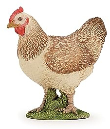 Papo - Realistic Hen Figure - Ages 3+ - Farm Life Collection - Educational Play Farm Animals - Gift Idea Toy for Girls and Boys
