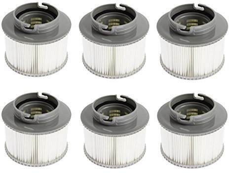 First4Spares Replacement Pleated Filter Cartridge Pack of 6 Push & Twist to Fit MSPA Hot Tubs