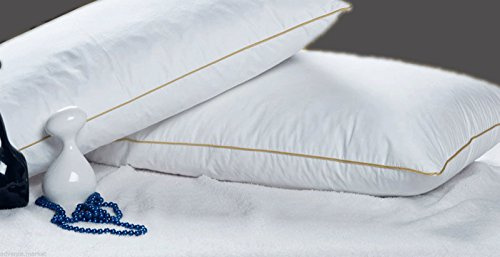 PAIR OF LUXURY GOOSE FEATHER AND DOWN PILLOWS 85% GOOSE AND 15% DOWN