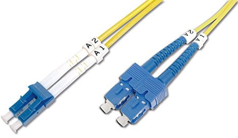 DIGITUS DK-2932-10 – Glasfaserkabel OS2 – 10 m – LC zu SC – Duplex LWL Kabel – 1/10 Gbit/s – SM Singlemode Glasfaser LAN Kabel – Fasertyp: 9/125 µ – Gelb (Yellow)
