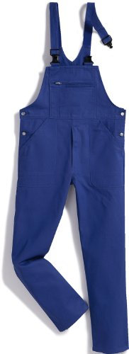 BP Workwear Basic 1413-060-13 Latzhose - Verstellbarer Bund - Kunststoff-Clip-Verschlüsse - Reine Baumwolle - Normale Passform - Größe: 64 - Farbe: königsblau