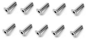 Tornillo de Cabeza avellanada M5 x 10, Torx (DIN 965), Acero Inoxidable. 10 Unidades.