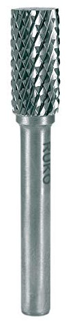 Ruko 116012 Hartmetall-Frässtifte HM Form A Zylinder (ZYA) ohne Stirnverzahnung 10 mm