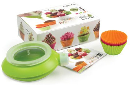 Lékué - 3000004SURM017 - Kit Cupcake - Silicone Platine