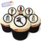 Holly Cupcakes 24 Wunderschöne essbare Kuchendekorationen: Zeichnungen inspiriert von Star Wars / 24Star Wars Discs