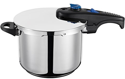 GSW 822305 System Classic Schnellkochtopf mit Einsatz 22cm / ca. 6,0 Liter, Edelstahl, Silber, 22 cm, 3-Einheiten