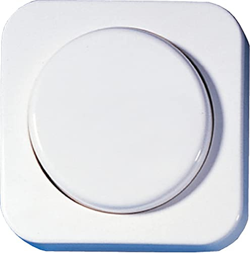OPUS Abdeckung für Dreh-Dimmer und Potentiometer Reinweiß - Glänzend, Passend für Dimmer mit Dreh-Ausschalter, Schlagzäh, Halogenfrei, VDE Geprüft