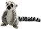 Carl Dick Katta, Lemur sitzend grau, Plüschtier, Kuscheltier ca. 21cm, 33cm mit Schwanz 2673