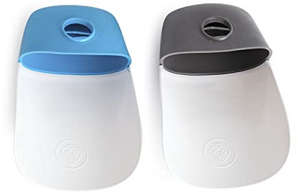 Prince Lionheart Reach It Tap Extender | Wasserhahnverlängerung | Kinderhandwäsche | 2 Stücke | Flexibel für die meisten Wasserhähne | Abnehmbar | Anti-mikrobiell | Weniger Unordnung - Grau & Blau