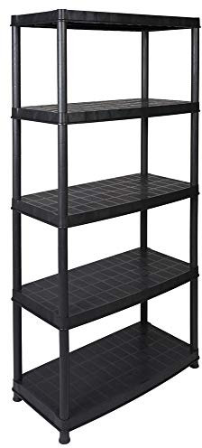 Kreher XL Schwerlastregal zum Schnäppchenpreis! 85 x 40,5 x 185 cm - 5 Böden - 300 kg Gesamtbelastung, Regal ist teilbar in 3 + 2 Böden