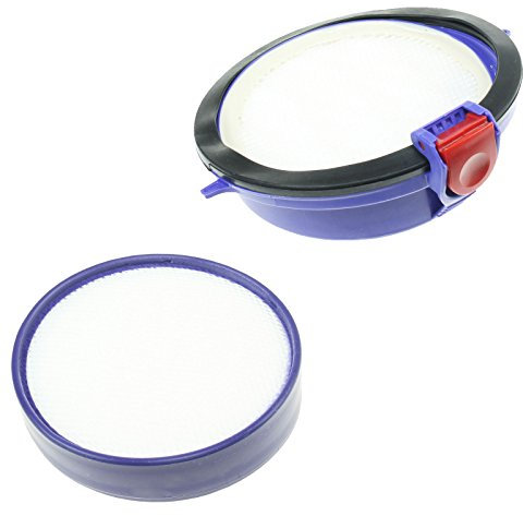 Qualtex Washable Pre and Post Motor HEPA Allergy Filter Kit Set for Dyson DC25 DC25i,White