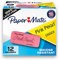 Paper Mate Pink Pearl Radiergummis, groß, 12 Stück