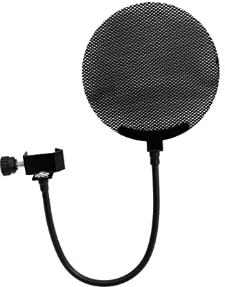 OMNITRONIC Mikrofon-Popfilter, Metall schwarz | Mikrofon-Popfilter für Studio-Anwendungen