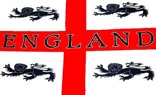 5Ft X 3Ft 5'X3' Flag England 4 Lions St Georges Cross Day English