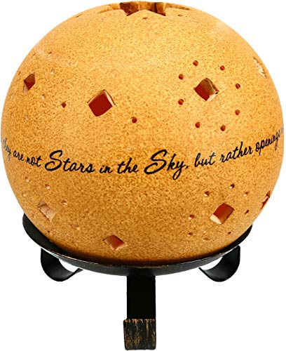 Pavilion - Comfort Candles - in Memory - Includes Tea Light Candle and Stand, 6-1/2-Inch, Star Pierced Round