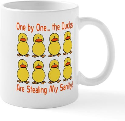 CafePress Ducks Stealing My Sanity Mug 11 oz (325 ml) Ceramic Coffee Mug