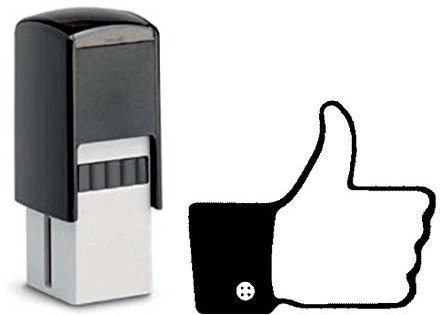 Lehrerstempel Schulstempel Stempel Daumen Hoch Daumen runter - Schlecht Gut - Positiv Negativ Bewertung Leistung Bonuskartenstempel 10 x 10 mm (Daumen Hoch - Gut - Positiv)