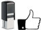 Lehrerstempel Schulstempel Stempel Daumen Hoch Daumen runter - Schlecht Gut - Positiv Negativ Bewertung Leistung Bonuskartenstempel 10 x 10 mm (Daumen Hoch - Gut - Positiv)