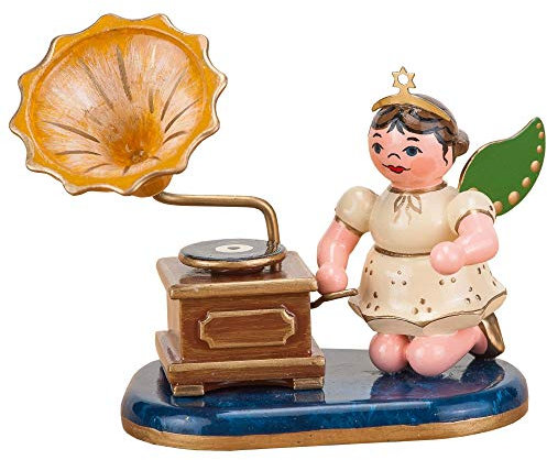Hubrig Engel mit Gramophon Figurine