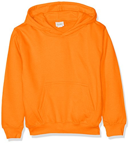 AWDis Boy's Kids Hoodie, Orange (Orange Crush), Medium