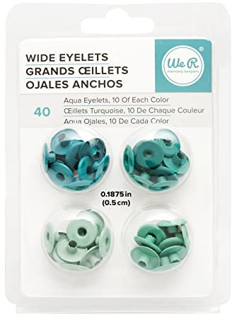 We R Memory Keepers Ösen WE R Memory Keepers breit Ösen für Scrapbooking, Aluminium Aqua