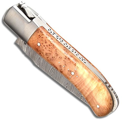 Laguiole sport manche bois de genevrier lame Damas
