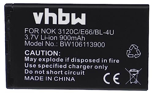vhbw batteria compatibile con Nokia 6216 classic, 6600i Slide, 6600 Slide, 8800 arte smartphone cellulare (900mAh, 3,7V, Li-Ion)
