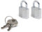 Master Lock 9120EURTCC Lote de 2 Candados con Llave con cuerpo de aluminio, Gris, 2 x 3.4 x 1.4 cm