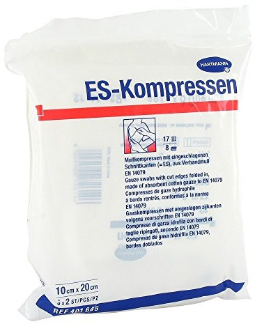 ES-Kompressen Steril 10x20 cm 8fach