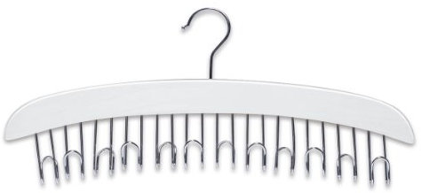 Zeller 17161 Gürtelhalter, weiß/Metall, ca. 43 x 6 x 18 cm, 1 - Pack