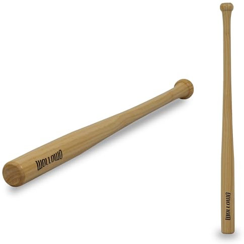 Wollowo Heavy Duty Wooden Baseball/Rounders/Softball Bat 34”
