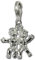 SilberDream 925 Sterling Silber Charm Sternzeichen Zwilling Anhänger für Armband Kette Ohrring FC7106