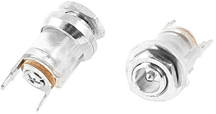 sourcing map Office 3.5mm x 1.3mm DC Power Jack Socket Female Panel Mount Connector Adapter 2pcs