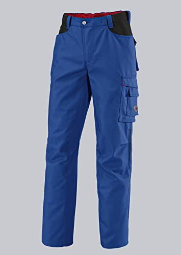 BP Workwear 1788-555-13 Arbeitshose - Gummizug im Rücken - Bundfalten - Normale Passform - Größe: 46n - Farbe: königsblau/schwarz