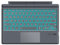 MoKo Tastiera Bluetooth Wireless Compatibile con Microsoft Surface Pro 7 Plus/Pro 7/Pro 6/Pro 5/Pro 4/Pro 3, Tastiera Ricaricabile a Forbici con Trackpad e Retroilluminazione di 7 Colori, Grigio Scuro