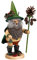 Räuchermännchen Waldwichtel Zapfensammler, grün - 25cm