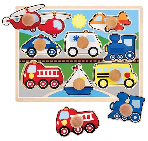 Melissa & Doug Jumbo Knob Holzpuzzle (8-teilig)