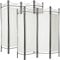 TecTake Divisorio separè paravento 4 pannelli separe paravento e ferro laccato 180x160cm - disponibile in diversi colori e quantità - (2x Bianco | no. 401830)