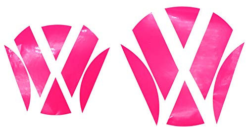Finest Folia Emblem Ecken Inlays Folie Aufkleber passgenau K006/K007 (Neon Pink)