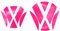 Finest Folia Emblem Ecken Inlays Folie Aufkleber passgenau K006/K007 (Neon Pink)