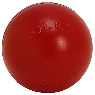 Jolly Pets Push-n-Play Ball Dog Toy, 4.5 Inches/Small, Red