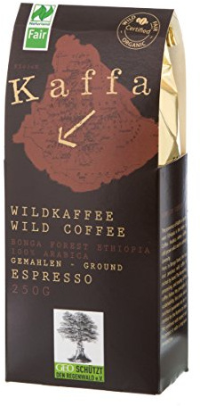 Kaffa Bio Wildkaffee Espresso gemahlen 250 g