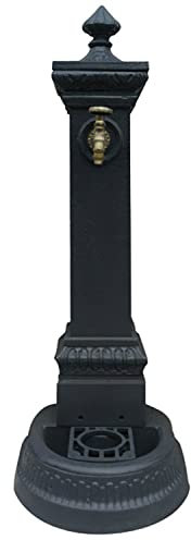 PAPILLON Stiria Fontana a pavimento in ghisa color antracite 45x41x114H cm