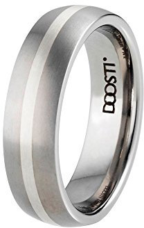 DOOSTI Trauring/Ehering/Partnerring Silver LINE Titan mit 925/- Silbereinlage - inkl. Gratis Gravur