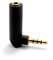 4 Pôles Droit Angle 3,5 mm Jack Adaptateur Fiche pour Phones/Headsets avec Micro Plaqués Or