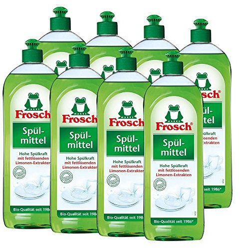 8x Frosch Spülmittel 750 ml mit fettlösenden Limonen-Extrakten