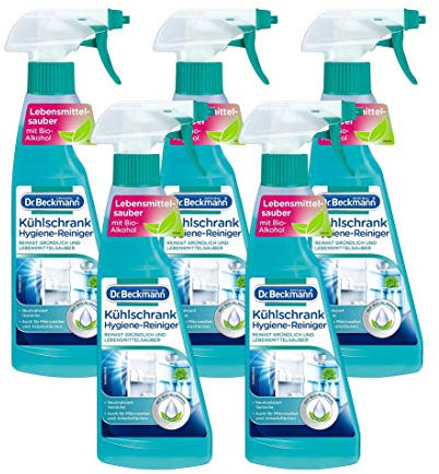 Dr. Beckmann Kühlschrank Reiniger | 5x250ml | mit Bio Alkohol - reinigt und entfernt Bakterien gründlich