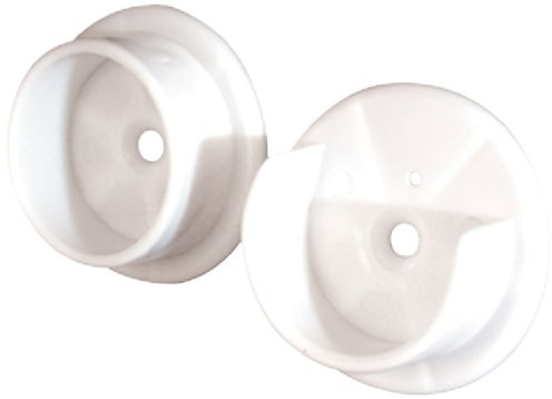 Prime-Line N 6568 Closet Pole Sockets, 1-3/8 In., Plastic, White (1 Set)