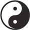 Sticker Yin Yang/Ying-Yang Aufkleber 8 cm Selbstklebend UV Wetterfest KFZ Auto Scheibe Boot Firma Büro Haushalt Innen Außen